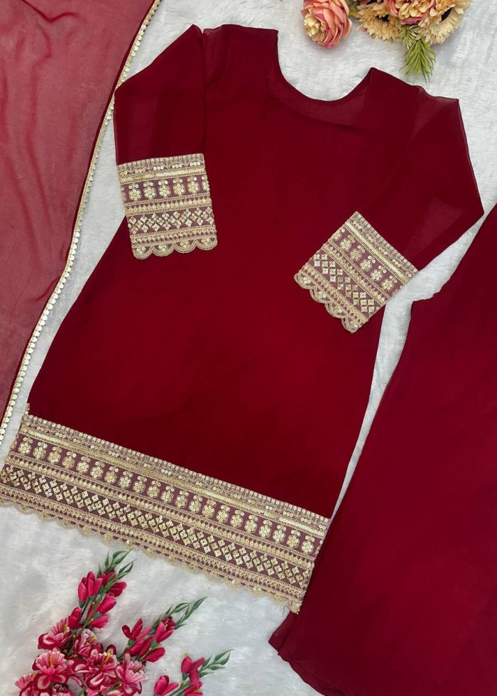 Maroon Cultural Couture: Stunning Pakistani Salwar Kameez Style