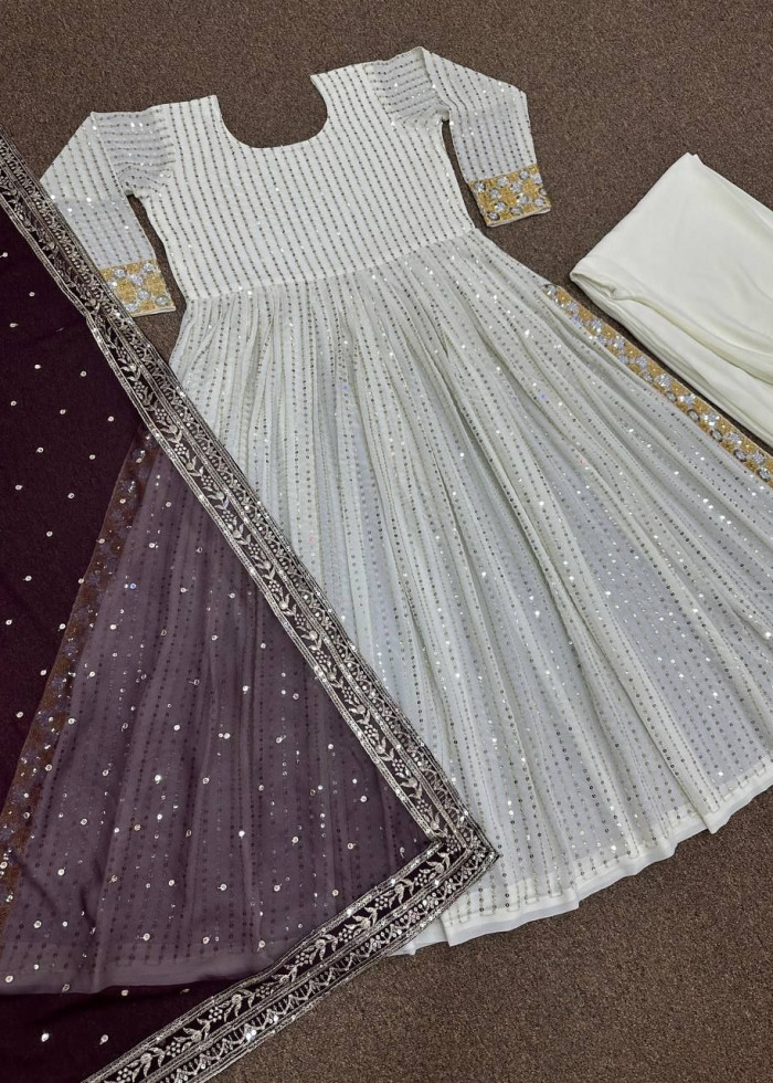 Sequence Embroidery Work Kurat Set  