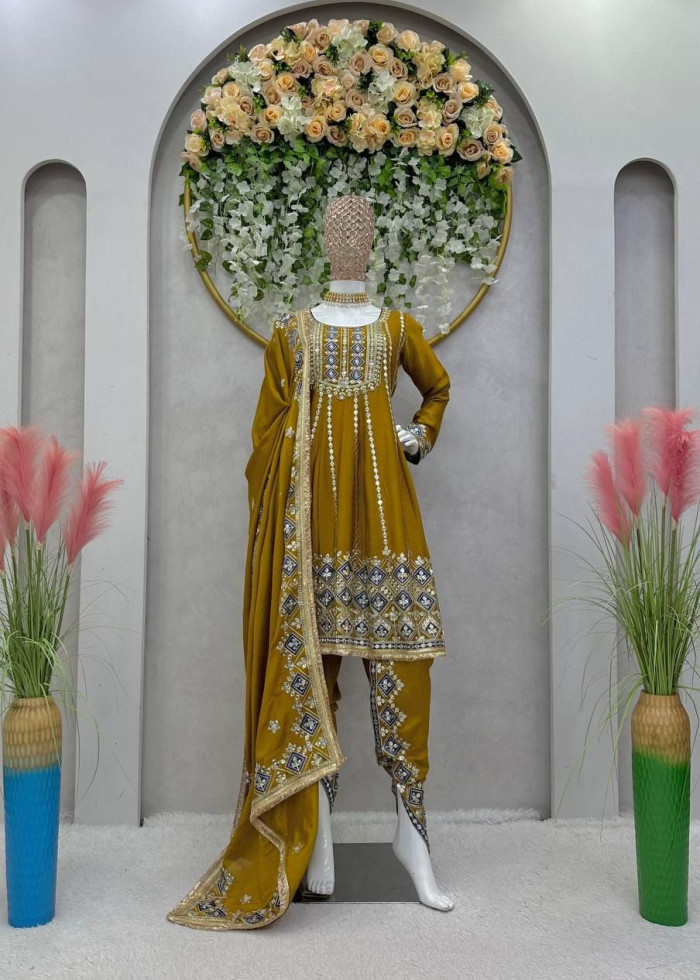 Chinon Silk Fabric Suit