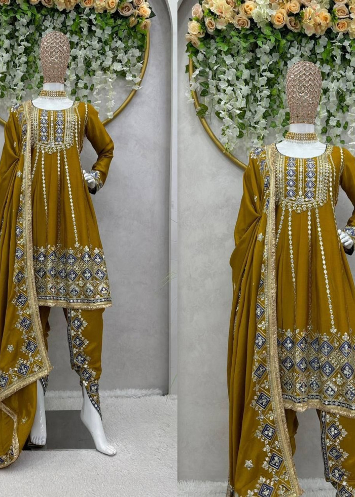 Chinon Silk Fabric Suit