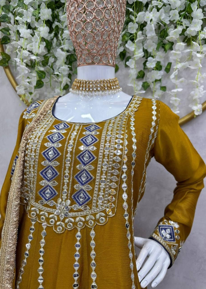 Chinon Silk Fabric Suit