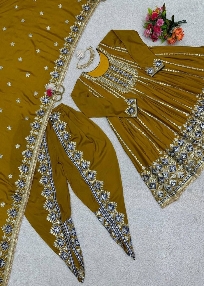 Chinon Silk Fabric Suit