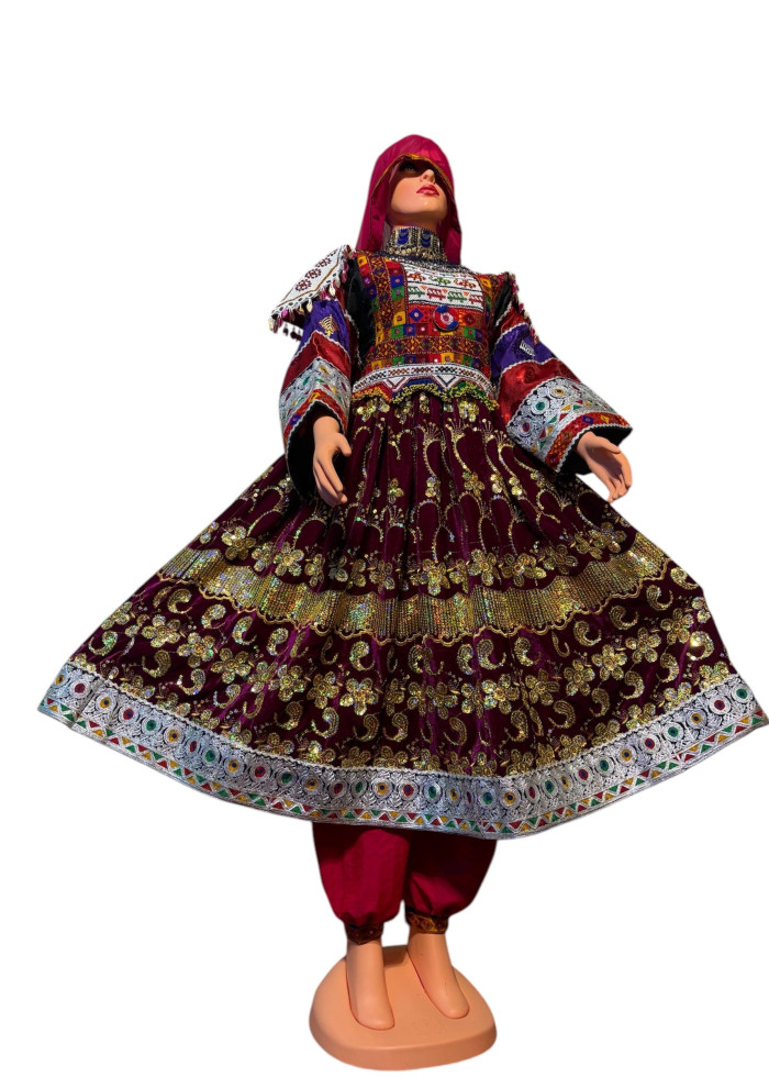 Afghan Wedding Dress/ Afghan Dress Kuchi Charma Works