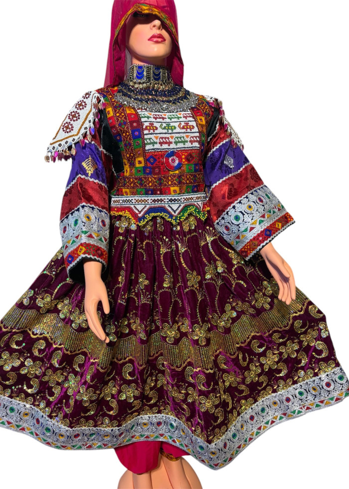 Afghan Wedding Dress/ Afghan Dress Kuchi Charma Works