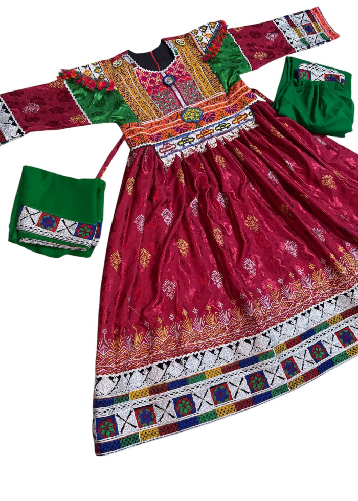 Afghan Wedding Dress/ Afghan Dress Kuchi Charma Works