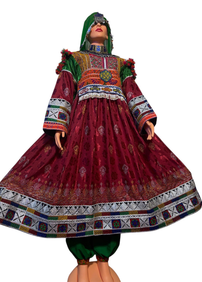 Afghan Wedding Dress/ Afghan Dress Kuchi Charma Works