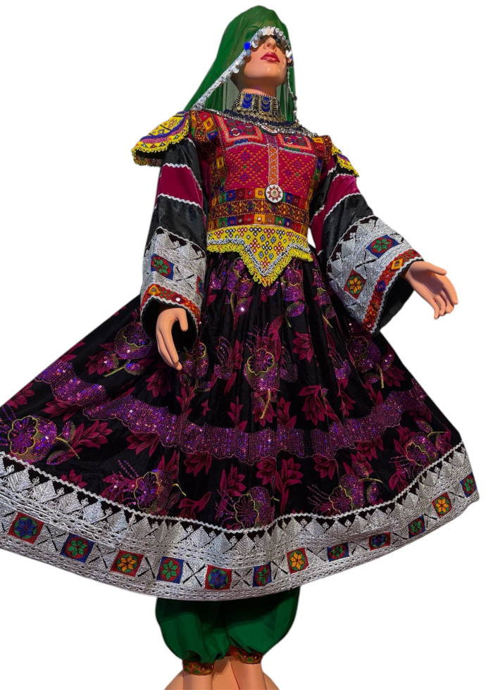 Afghan Wedding Dress/ Afghan Dress Kuchi Charma Works