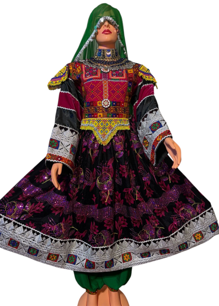 Afghan Wedding Dress/ Afghan Dress Kuchi Charma Works