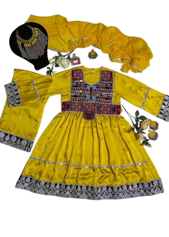 Afghan Wedding Dress/ Afghan Dress Kuchi Charma Works