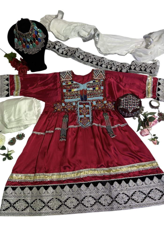 Afghan Wedding Dress/ Afghan Dress Kuchi Charma Works