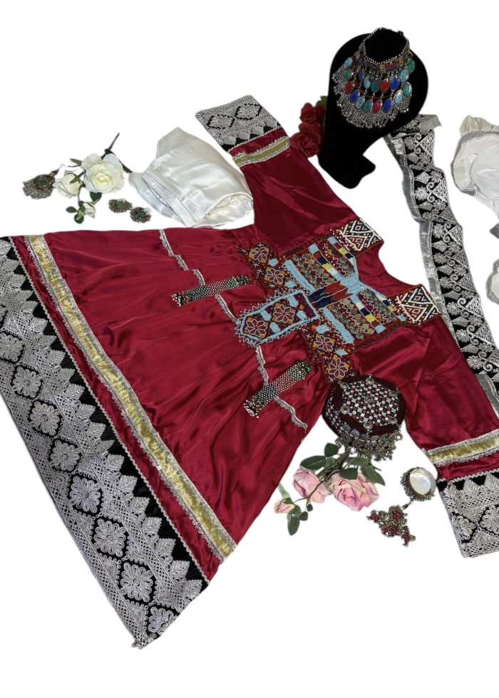 Afghan Wedding Dress/ Afghan Dress Kuchi Charma Works