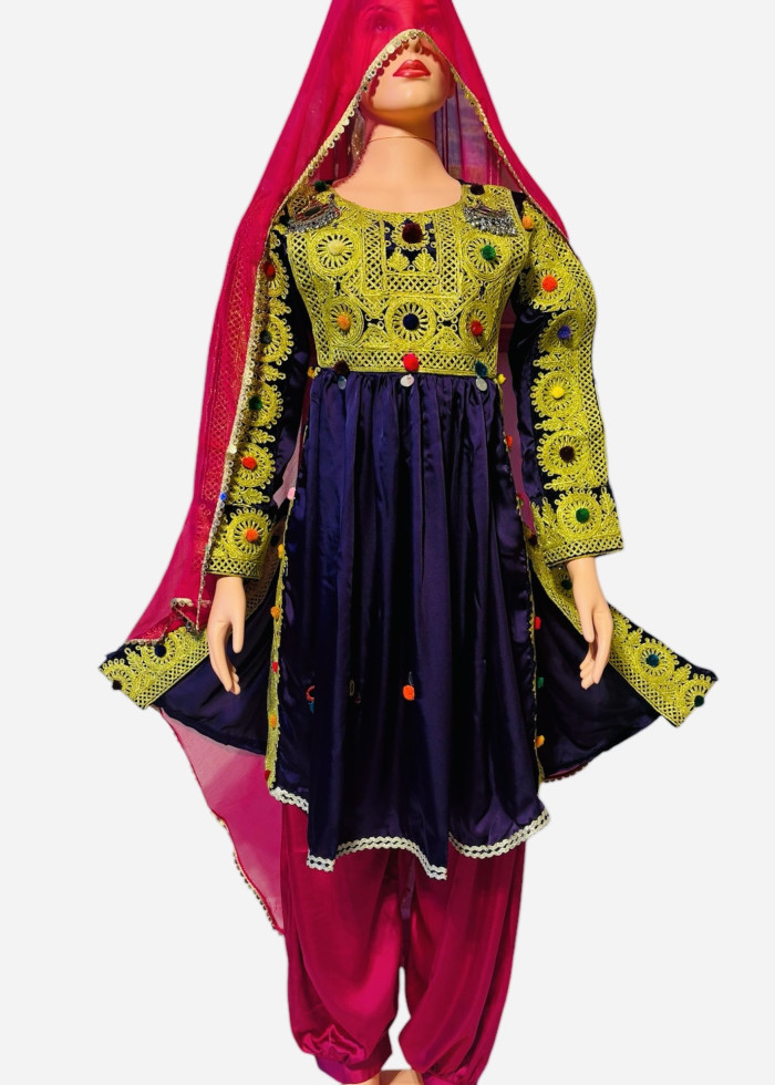 Afghan Wedding Dress/ Afghan Dress Kuchi Charma Works