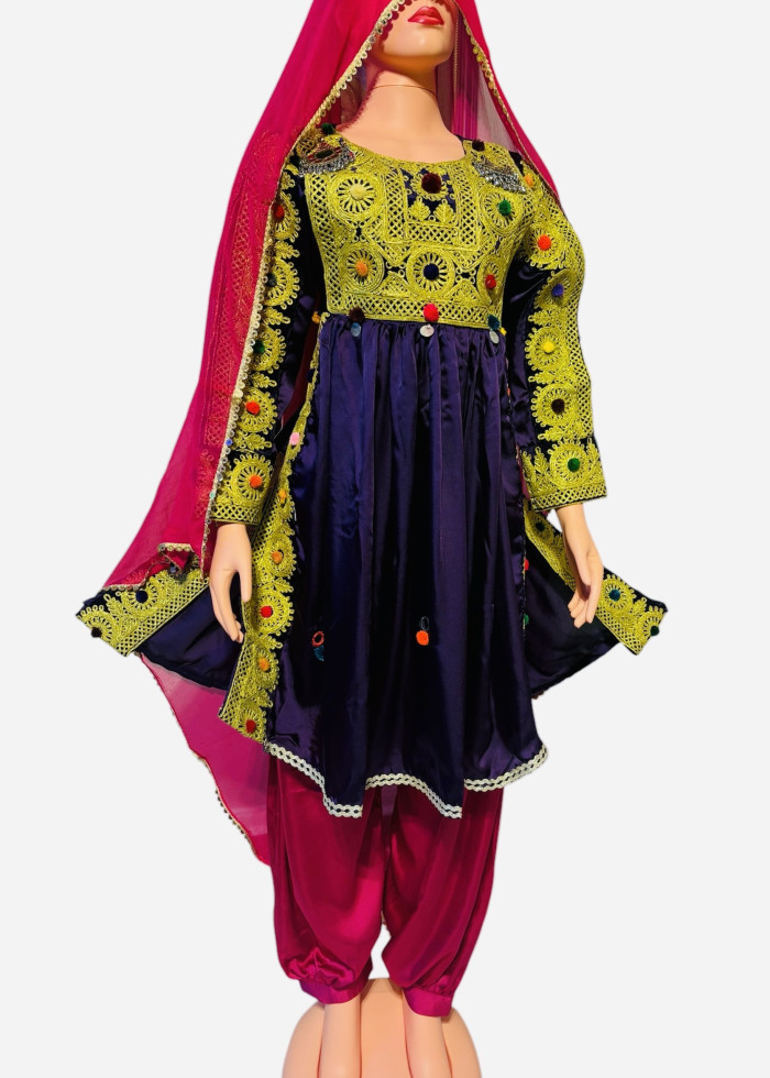 Afghan Wedding Dress/ Afghan Dress Kuchi Charma Works