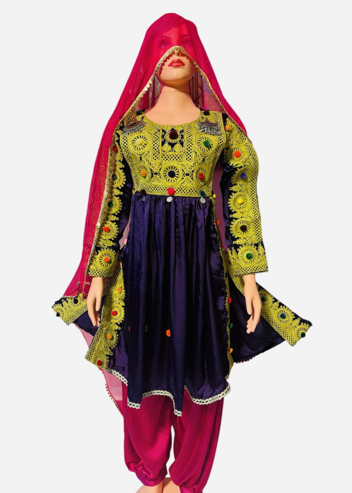 Afghan Wedding Dress/ Afghan Dress Kuchi Charma Works