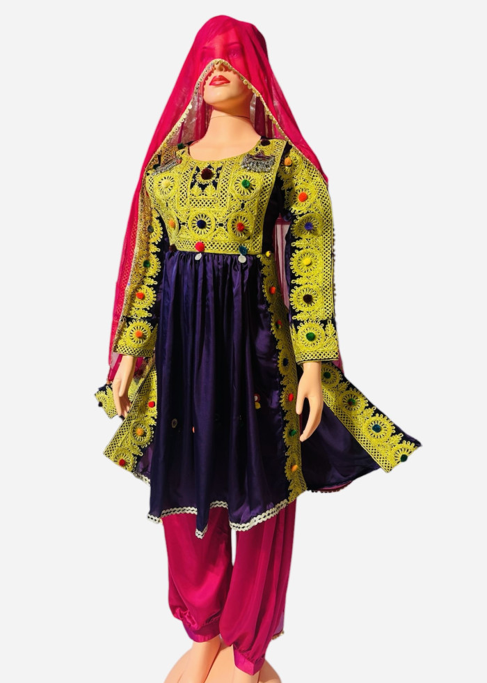Afghan Wedding Dress/ Afghan Dress Kuchi Charma Works