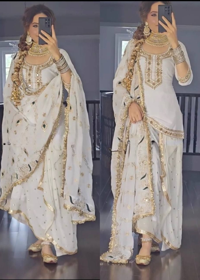 Party Wear Top Dhoti Skirt Patten With Dupatta 