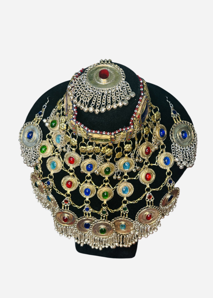 Multicoloured Afghan Jewellery Set