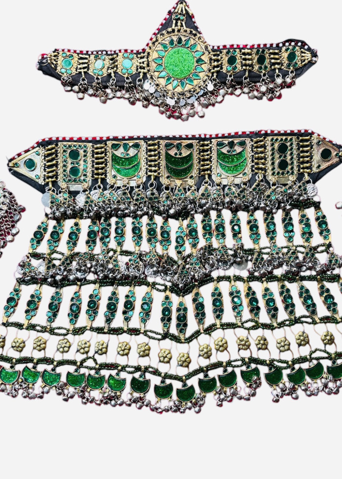 Green Afghan full jewellery set