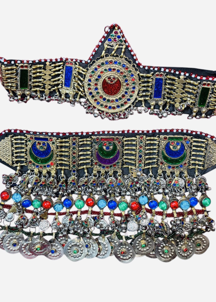 Afghan Tribal Jewelry Set red