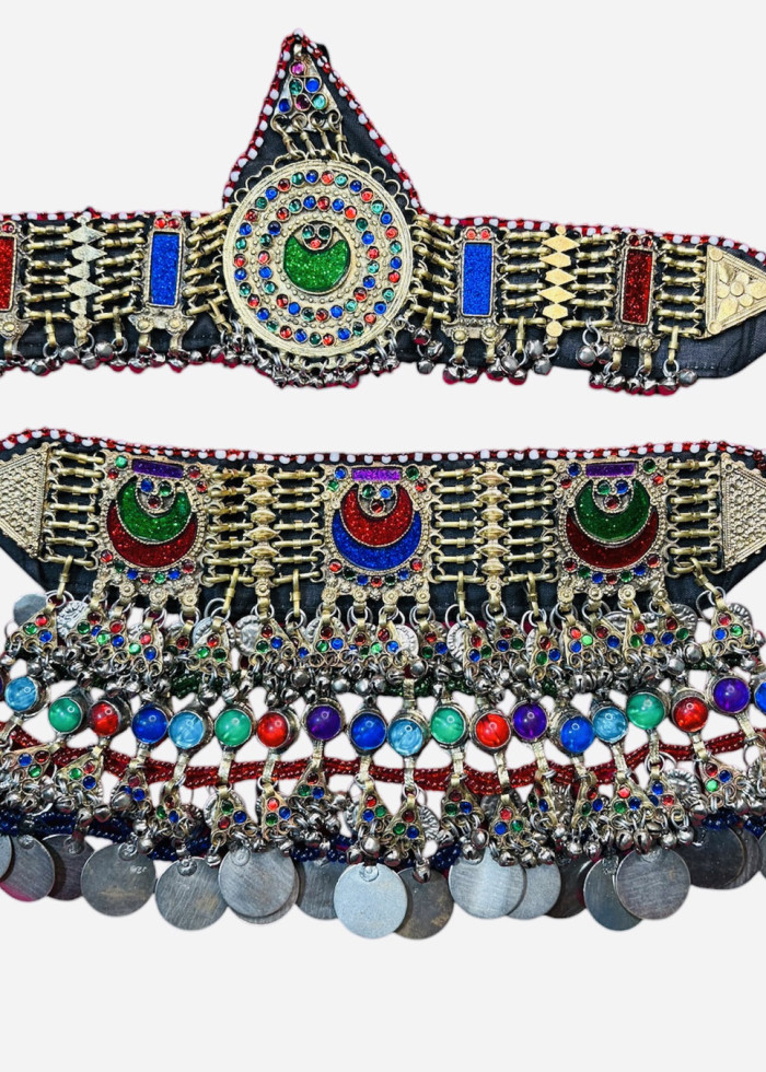 Afghan Tribal Jewelry Set blue