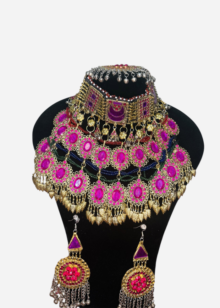 Green Afghan full jewellery set