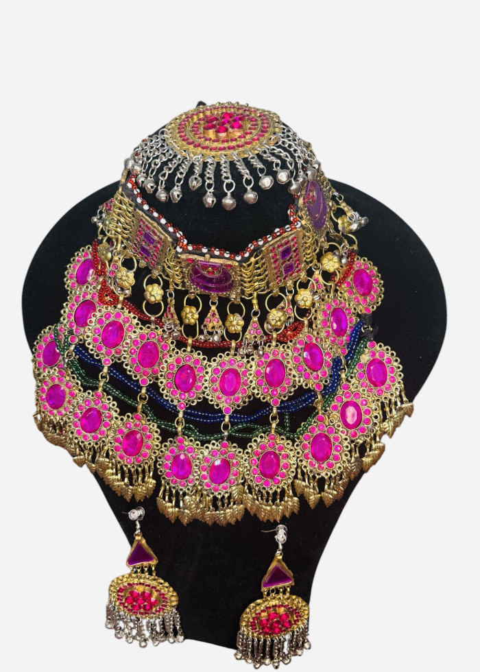 Green Afghan full jewellery set