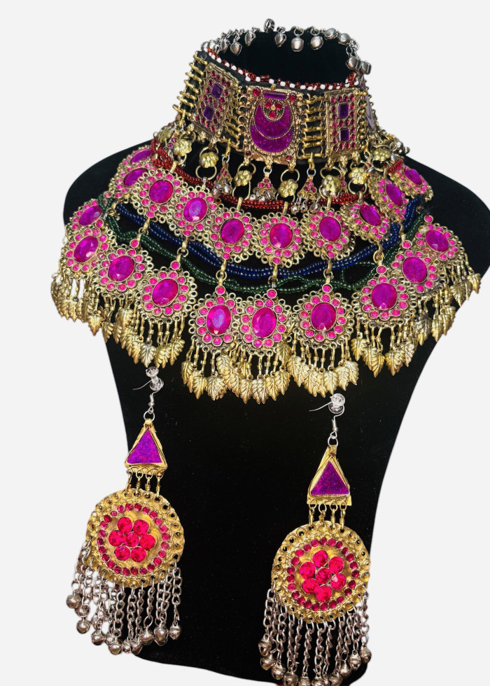 Green Afghan full jewellery set