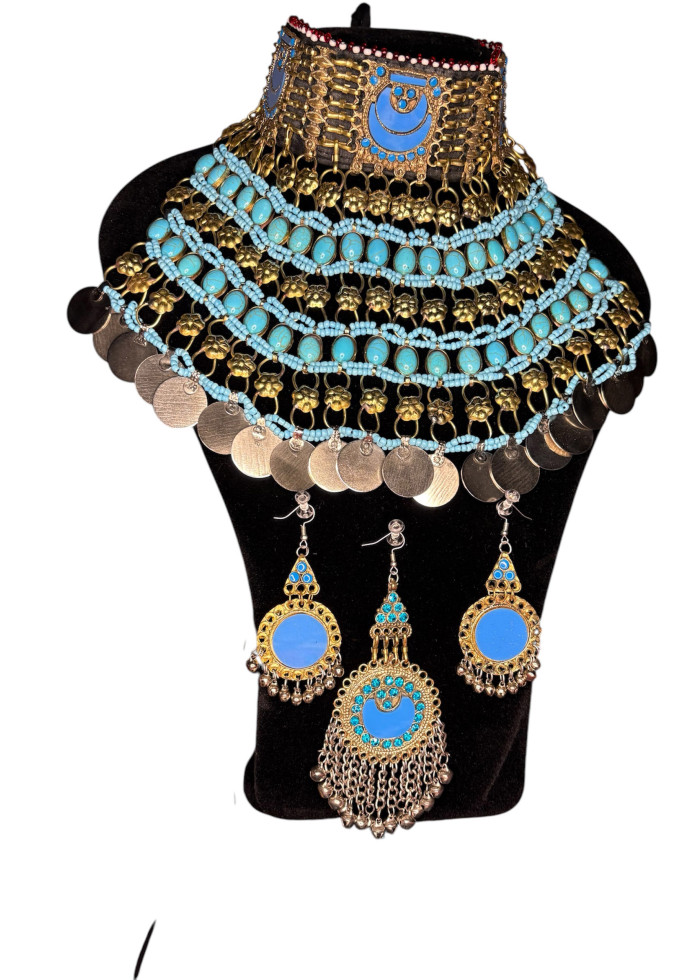 Firuza Afghan 3 piece vintage jewellery set