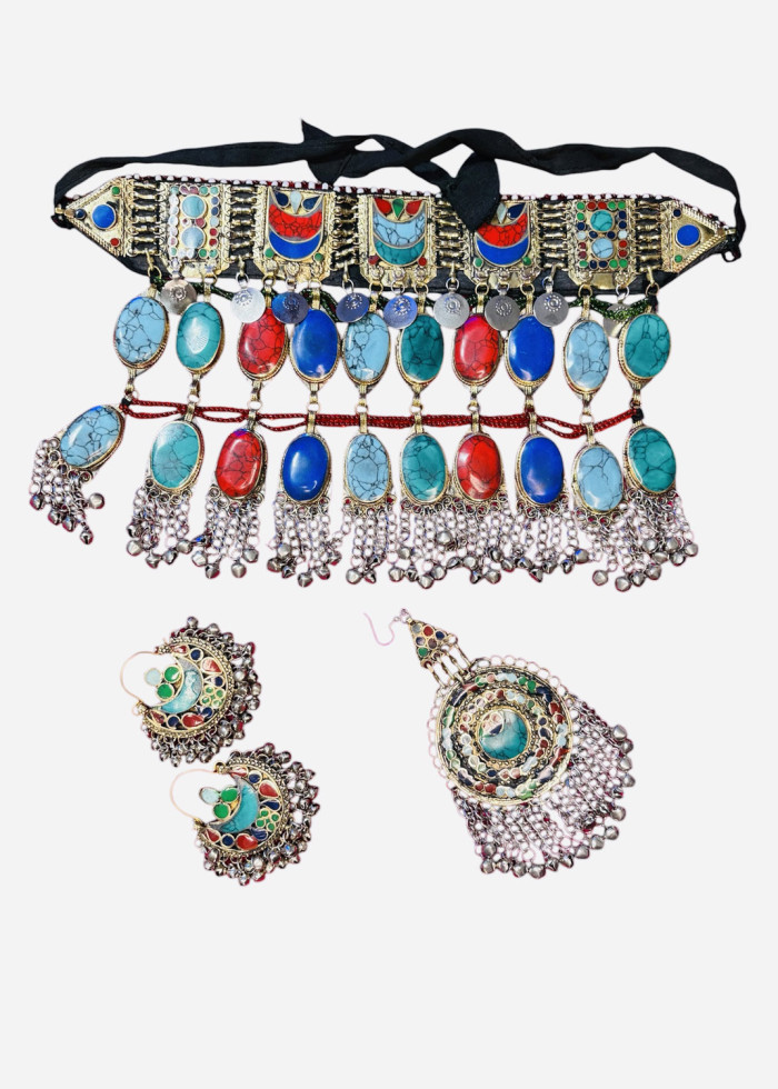 Firuza Afghan 4 piece vintage jewellery set