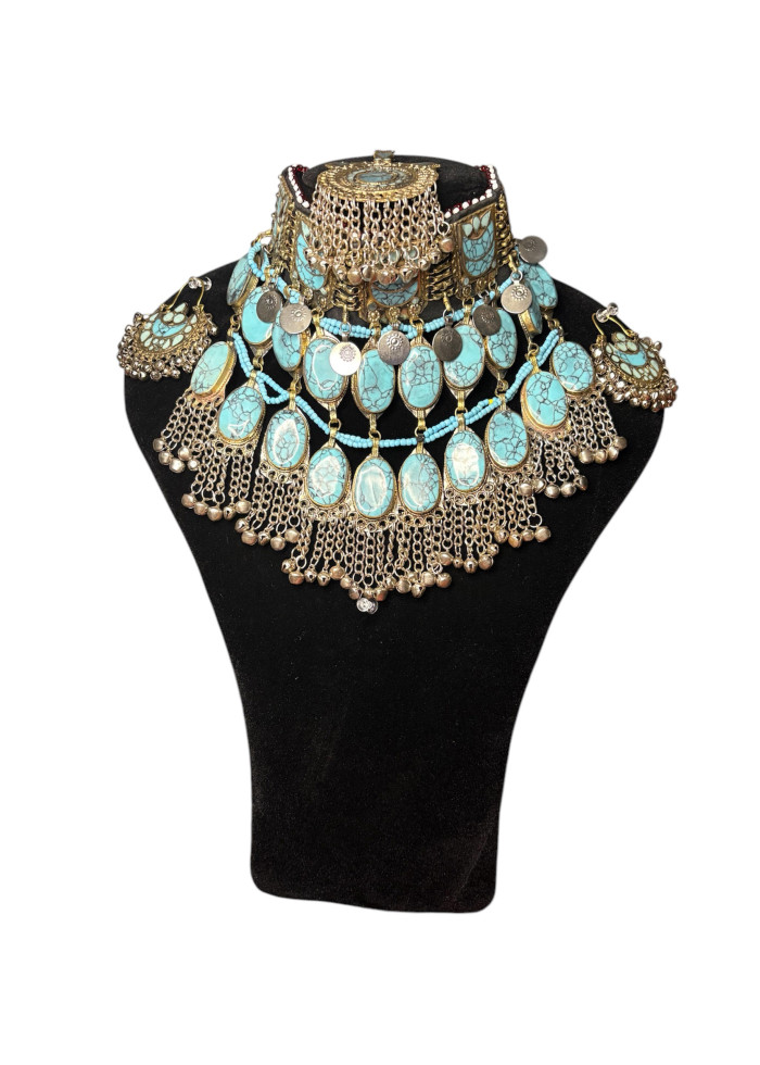 Firuza Afghan 4 piece vintage jewellery set