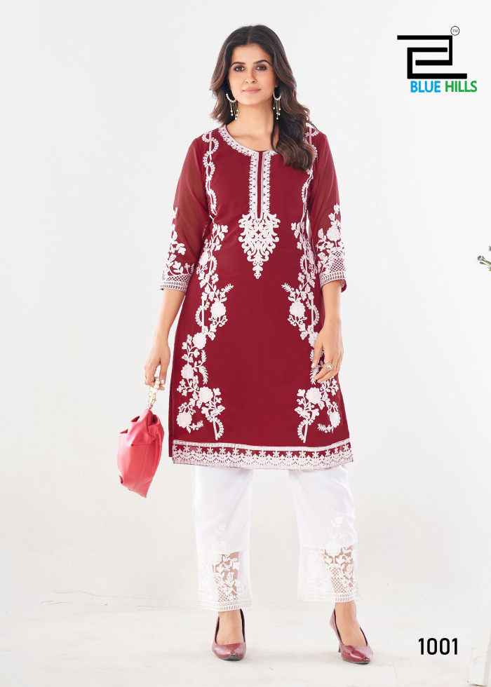 Embroidered Work Georgette Designer Kurti