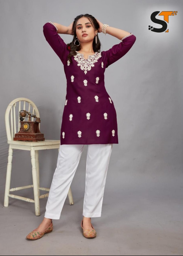 Embroidered Work Top
