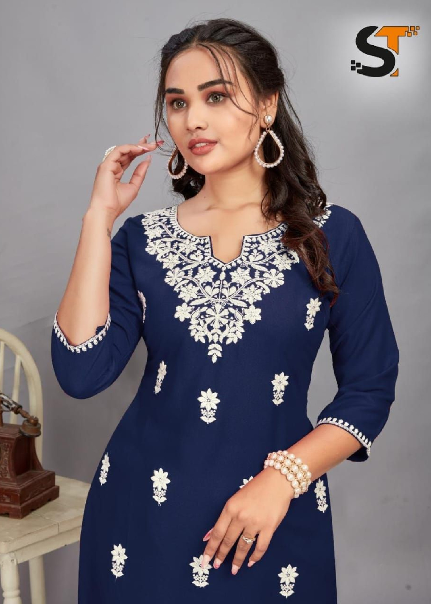 Embroidered Work Top