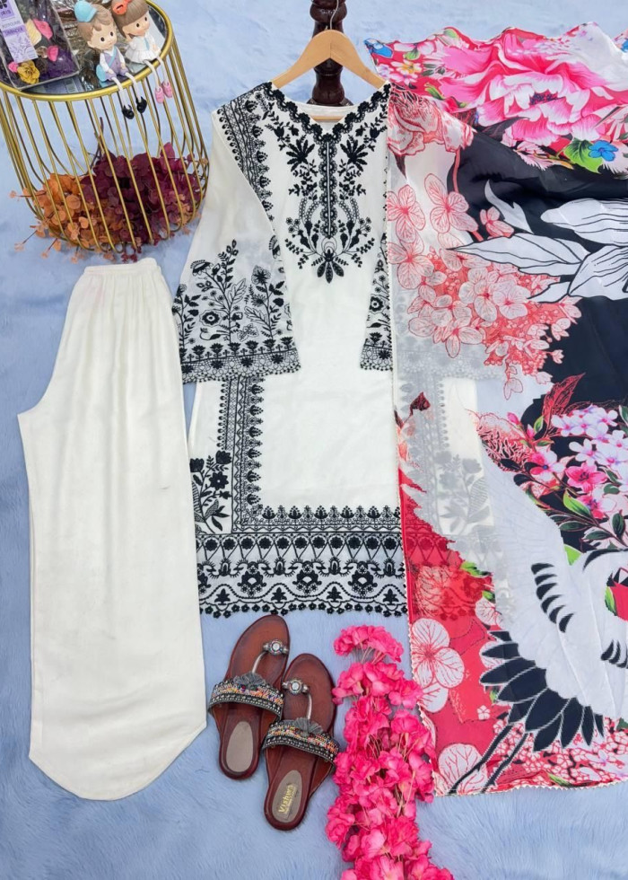 Premium Designer Readymade Top Plazzo & Dupatta Collections