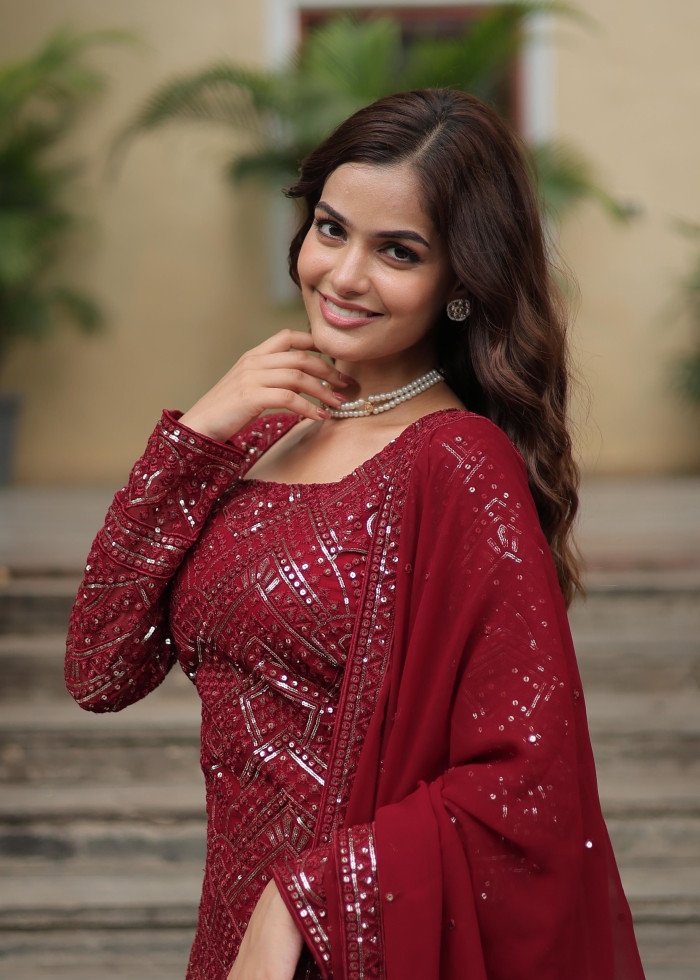 Party Salwar Kameez Women Designer Gown Suit Ethnic Anarkali